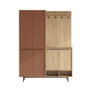 Hanah Home Soporte para Recibidor OS1-SK Roble y Rojo Teja